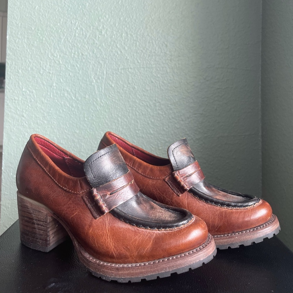 Freebird Bristol chunky leather heels